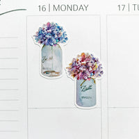 Flowers in Mason Jars by Closet Planner Addict Planner Stickers (S-565)
