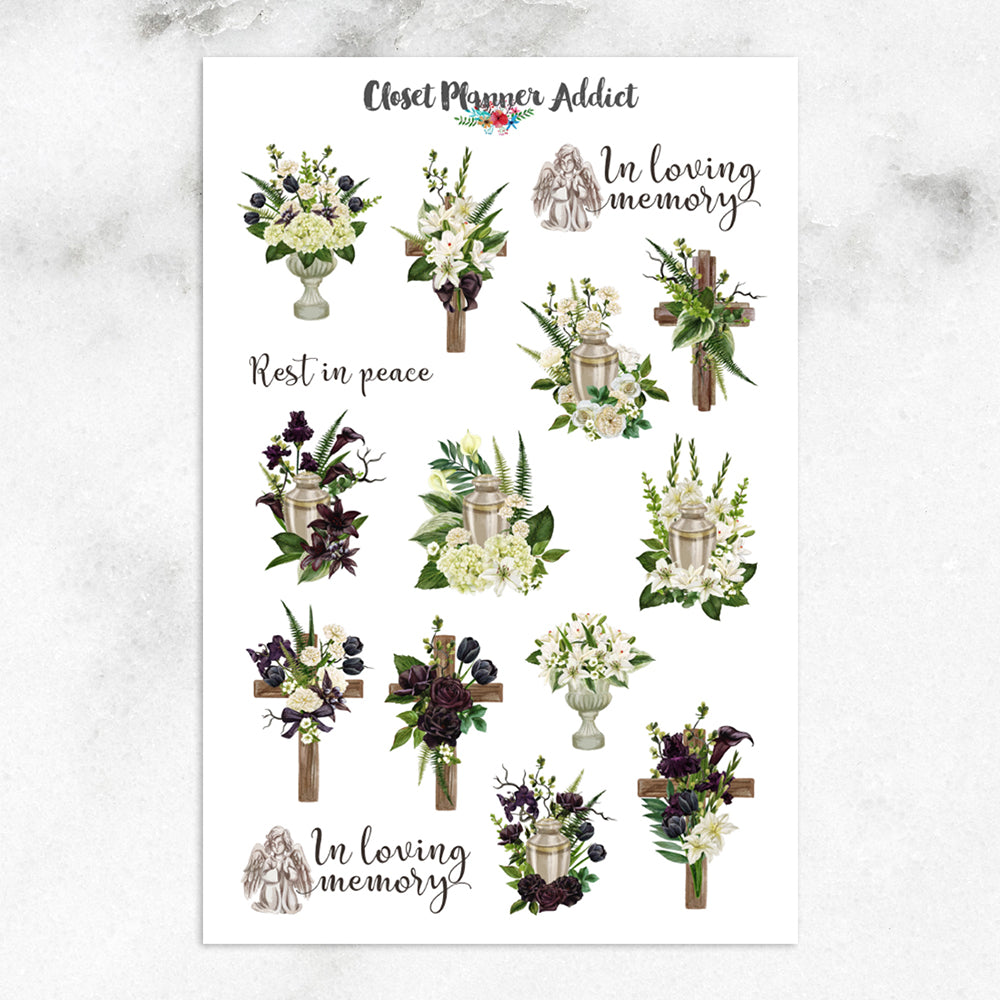 In Loving Memory Planner Stickers | Bereavement Stickers (S-566)