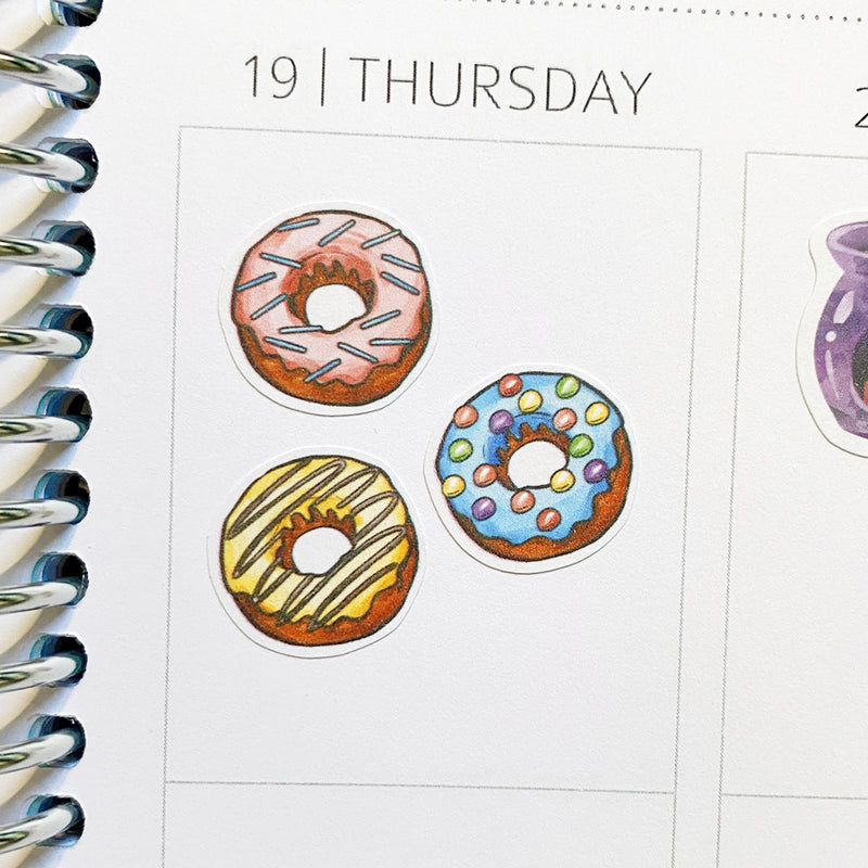 Cute Doughnuts Planner Stickers by Closet Planner Addict (S-567)
