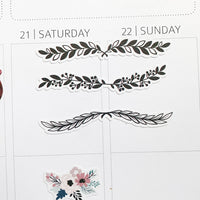 Floral Borders Planner Stickers by Closet Planner Addict (S-569)