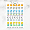 Kawaii Weather Icons Planner Stickers (S-578)