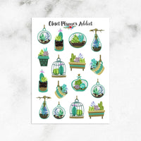 Cute Terrariums Planner Stickers (S-579)