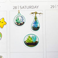 Cute Terrariums Planner Stickers by Closet Planner Addict (S-579)