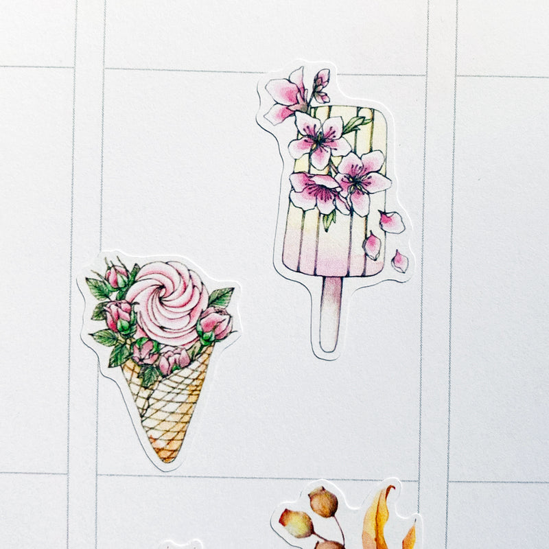Ice Creams, Cakes and Macarons Planner Stickers by Closet Planner Addict (S-580)