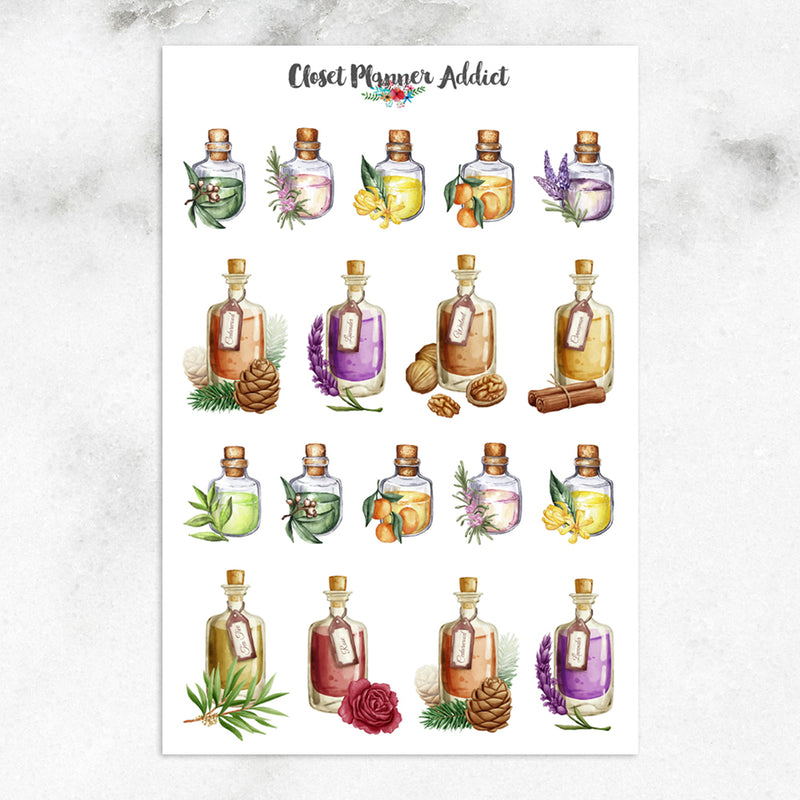 Aromatherapy Essential Oils Planner Stickers (S-582)