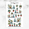 Plants on Shelves Planner Stickers (S-585)
