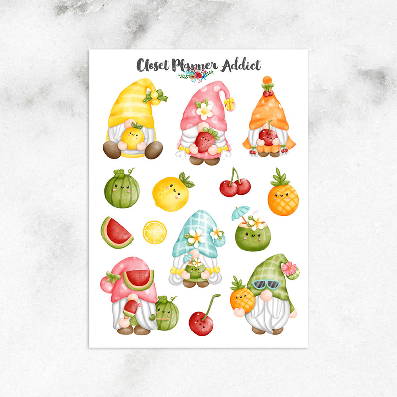 Fruity Gnomes Planner Stickers (S-590)