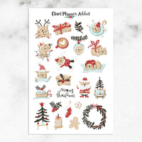 Merry Meowmas Christmas Cats Planner Stickers (S-600)