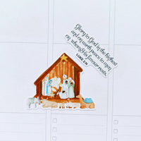 Christmas Nativity Scene Planner Stickers | Christmas Stickers by Closet Planner Addict (S-602)