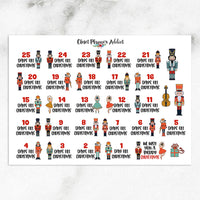 Christmas Countdown Nutcracker Planner Stickers (S-603)