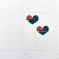 Australian Flag Hearts Planner Stickers by Closet Planner Addict (S-606)