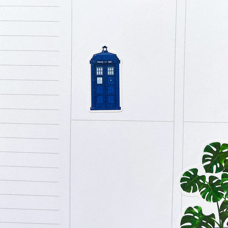 Tardis Planner Stickers by Closet Planner Addict | Doctor Who | English Blue Police Box (S-610)