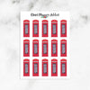 English Phone Box Planner Stickers (S-611)