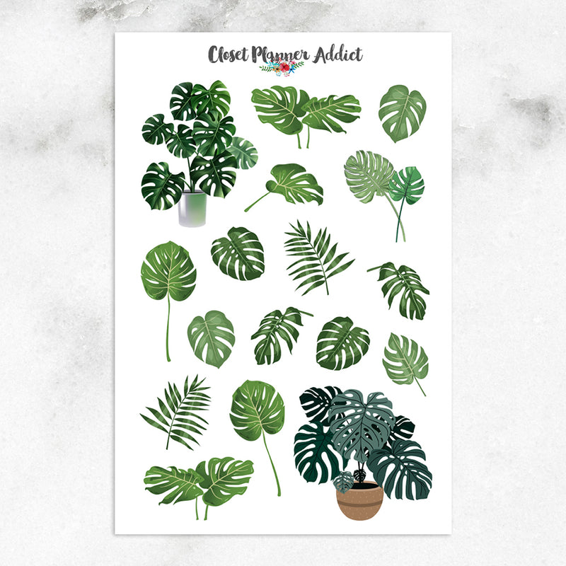 Monstera Planner Stickers | Plant Lovers (S-612)