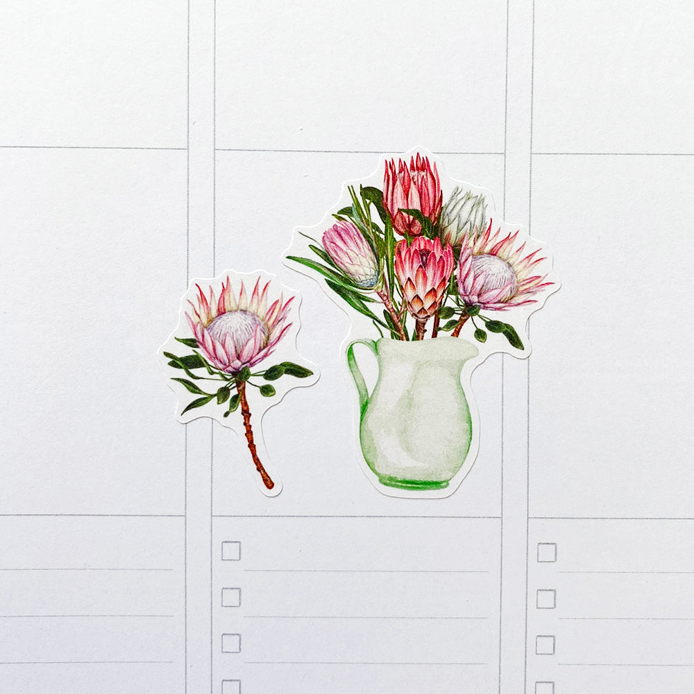 Protea Planner Stickers by Closet Planner Addict | Australian Flora Stickers (S-614)