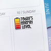 Energy Level Today Planner Stickers by Closet Planner Addict (S-619)