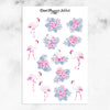 Pink Flamingos Planner Stickers (S-627)