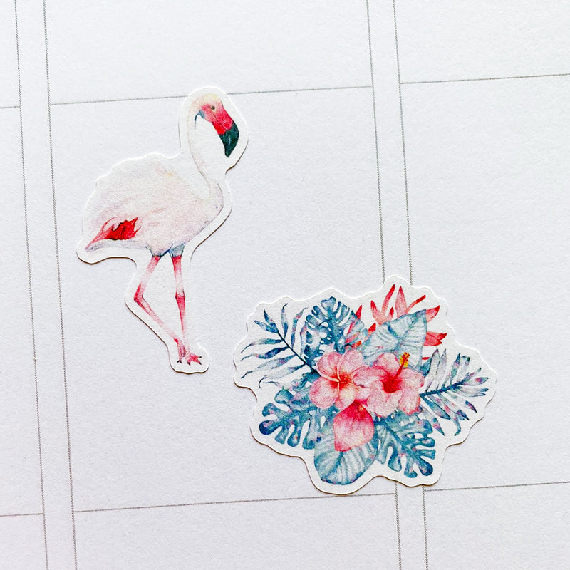 Pink Flamingos Planner Stickers by Closet Planner Addict (S-627)