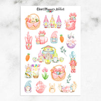 Happy Easter Gnomes Planner Stickers (S-629)