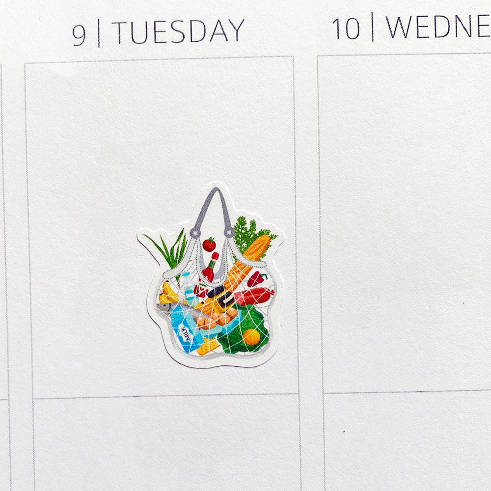 Groceries in Net Bags Planner Stickers by Closet Planner Addict