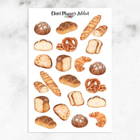 Fresh Bread and Pretzels Planner Stickers (S-634)