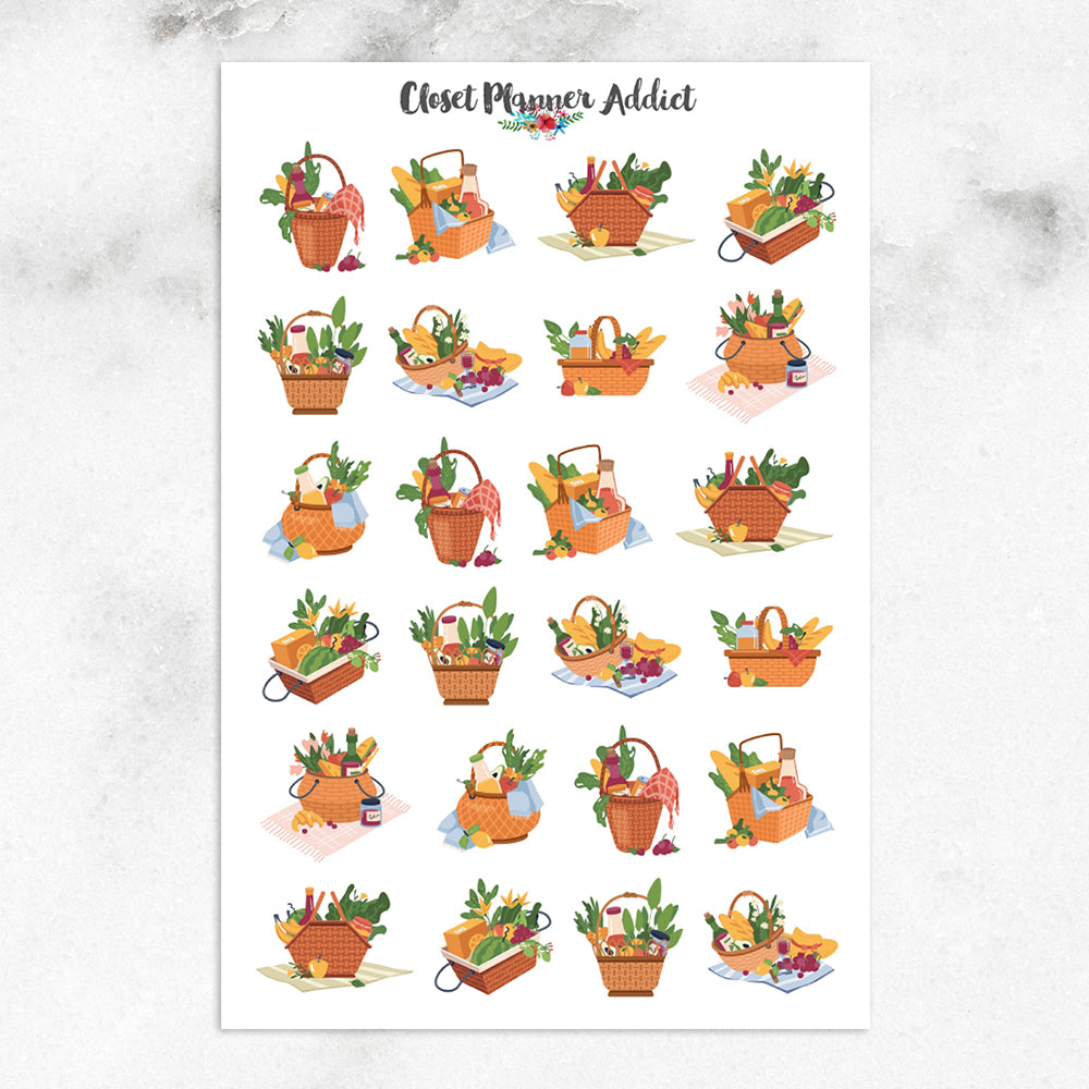 Picnic Baskets Planner Stickers (S-641)
