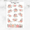Watercolour Floral Planner Stickers (S-642)