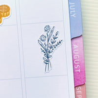 Illustrated Flowers Planner Stickers by Closet Planner Addict  (S-644)