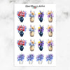 Flowers in Vases Planner Stickers (S-645)