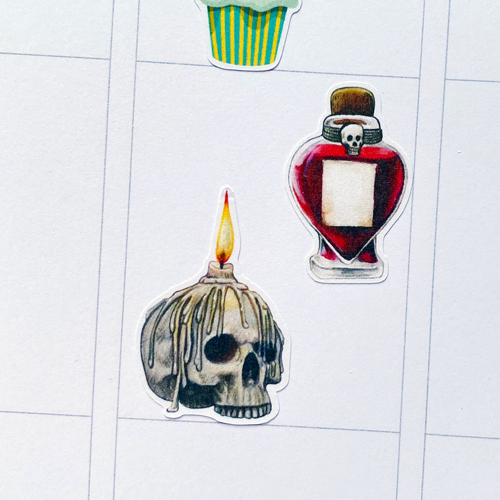 Gothic Halloween Planner Stickers by Closet Planner Addict (S-650)