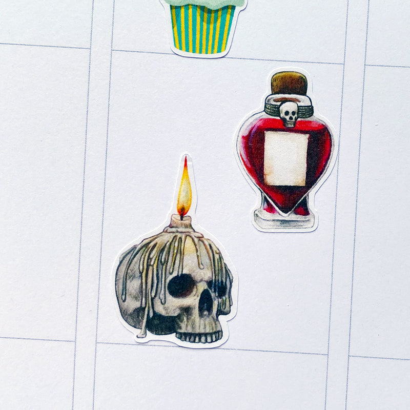 Gothic Halloween Planner Stickers by Closet Planner Addict (S-650)