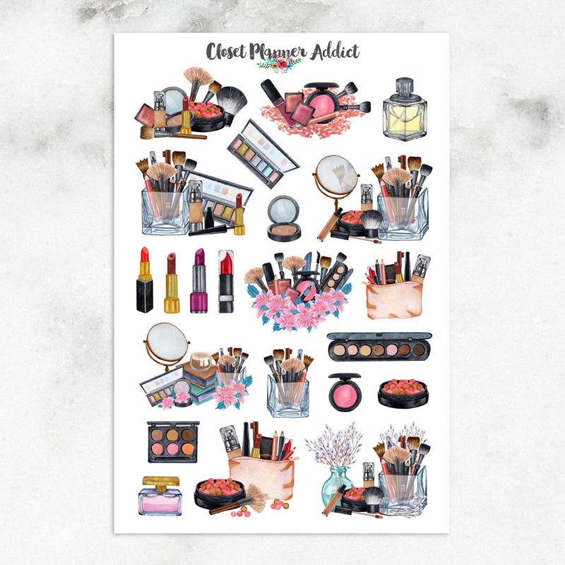 Makeup and Cosmetics Planner Stickers (S-671)