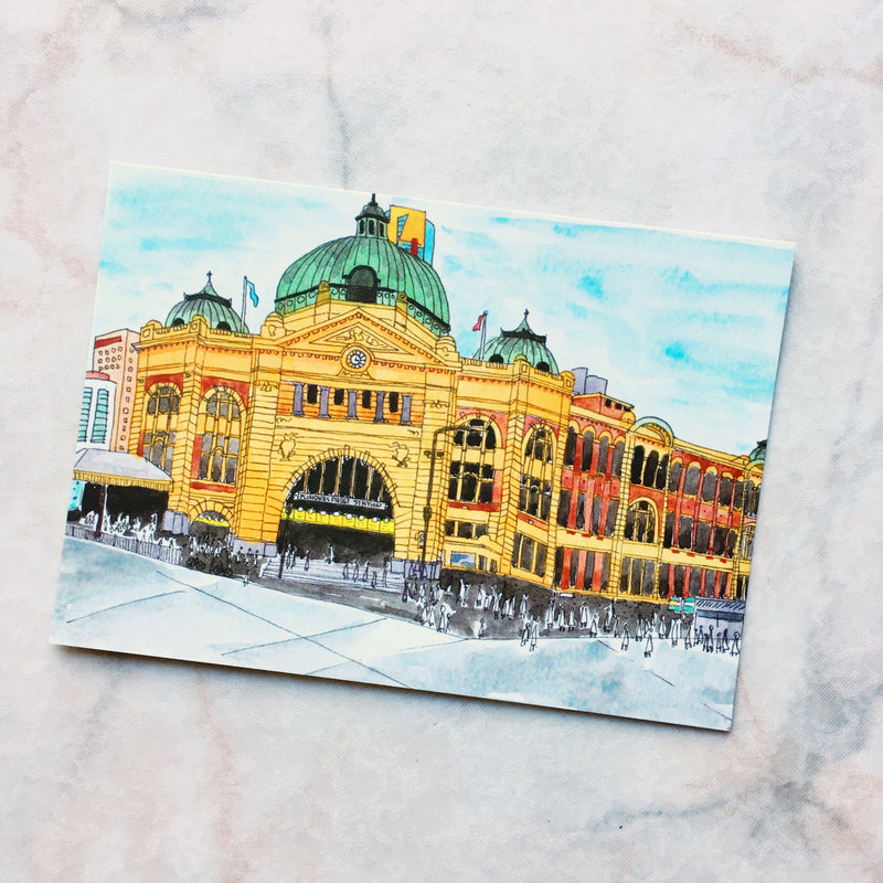 Flinders Street Station Melbourne Postcard (PC-001)