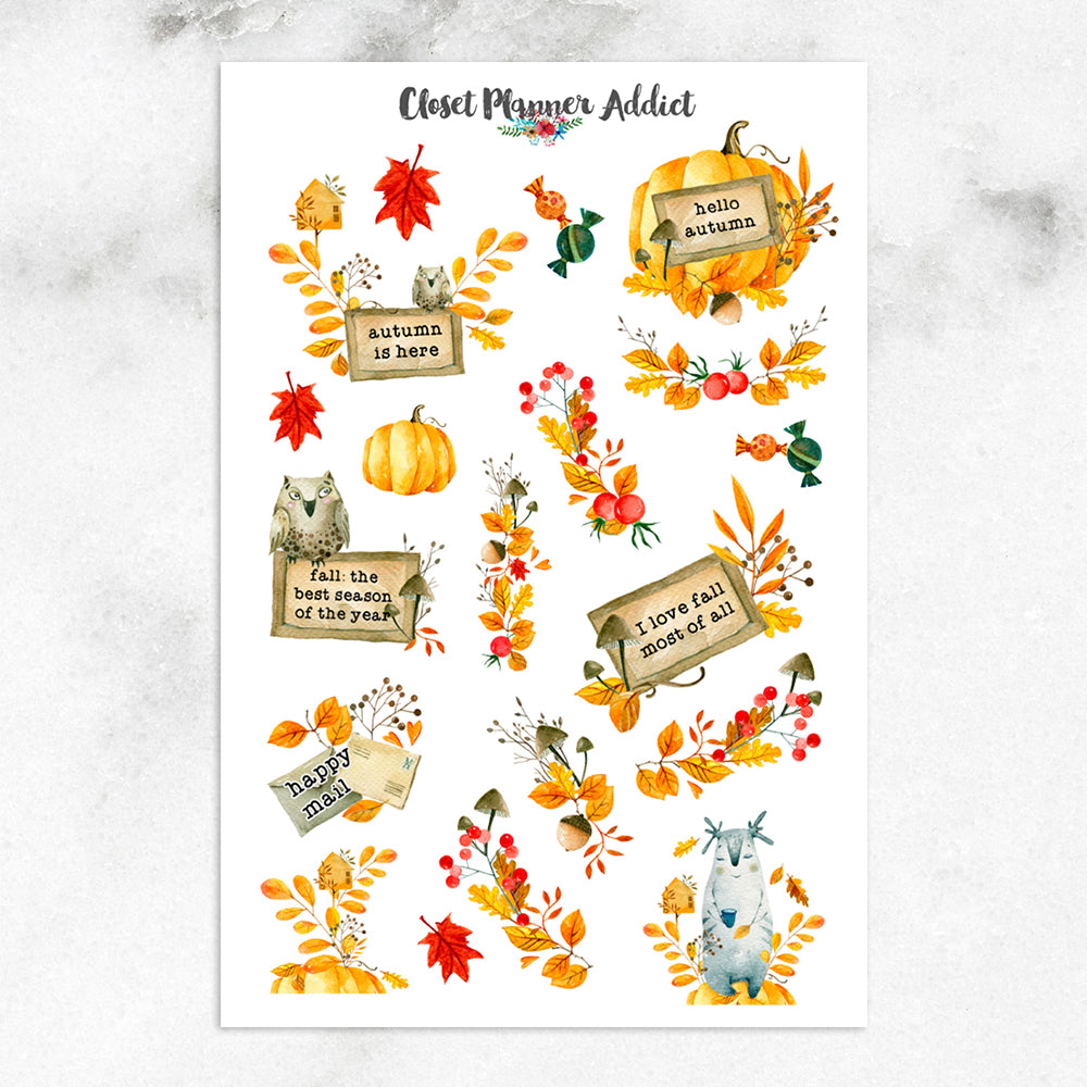 Hello Autumn Planner Stickers (MGB-APR21)