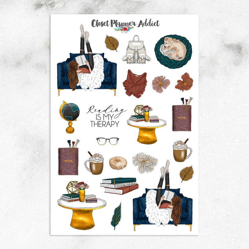 Reading Is My Therapy Planner Stickers (MGB-AUG18)