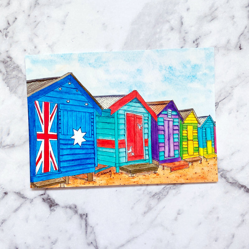 Brighton Bathing Boxes Postcard | Melbourne Postcard (PC-008)