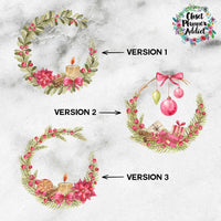 Christmas Wreaths Die Cut Stickers by Closet Planner Addict (DC-029)