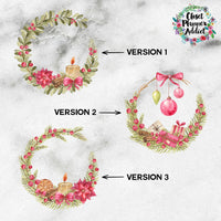 Christmas Wreaths Die Cut Stickers by Closet Planner Addict (DC-029)