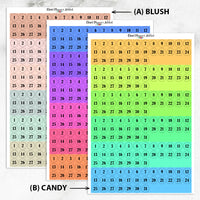 Tiny Dates Numbers Planner Stickers | Days Of The Month (DATE-001)