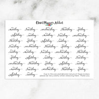 Days of the Week Planner Stickers (DATE-003)