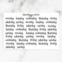 Days of the Week Planner Stickers (DATE-003)