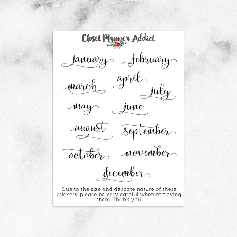 Months of the Year Planner Stickers (DATE-004)