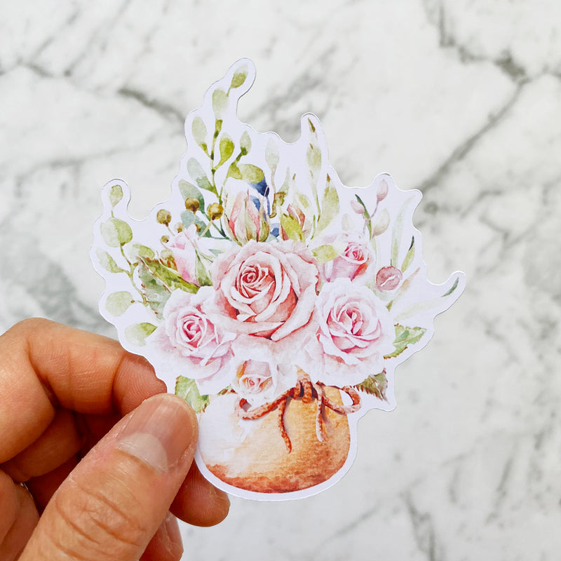 Floral Bouquet Die Cut Sticker (DC-010)