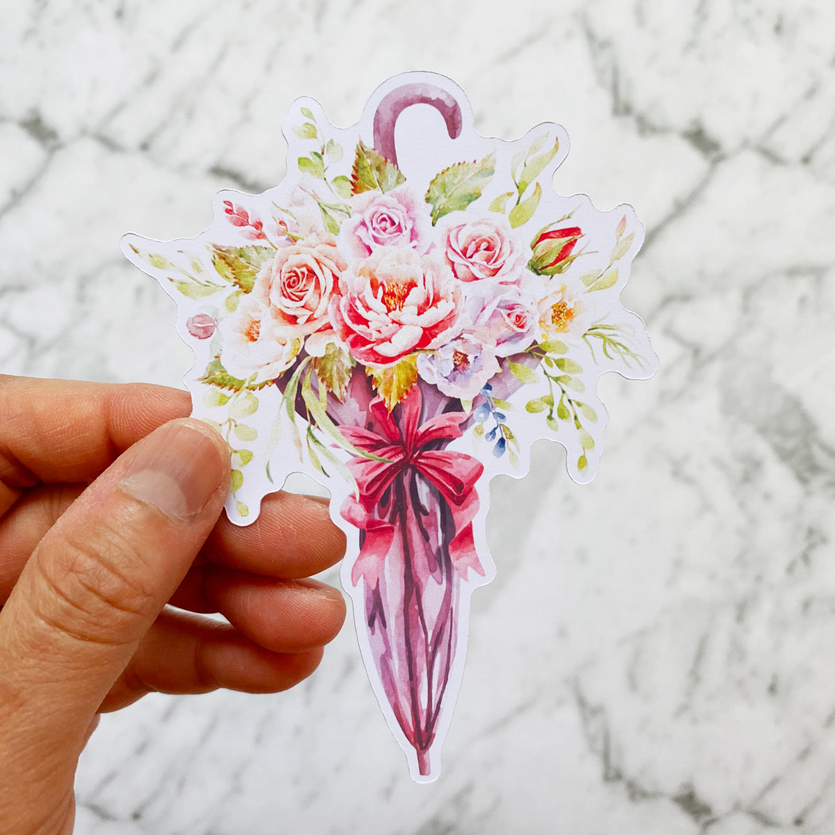 Flower Sticker Dc Flowers and Umbrella Die Cut Stickers (DC-012) – Closet Planner Addict
