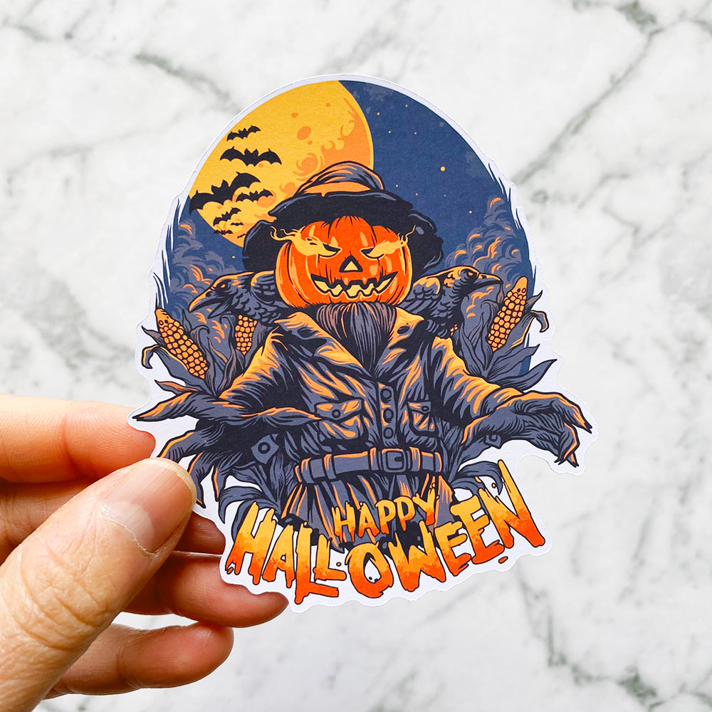 Halloween Scarecrow Die Cut Sticker (DC-015)