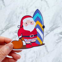 Summer Santa Claus Die Cut Stickers (DC-020)