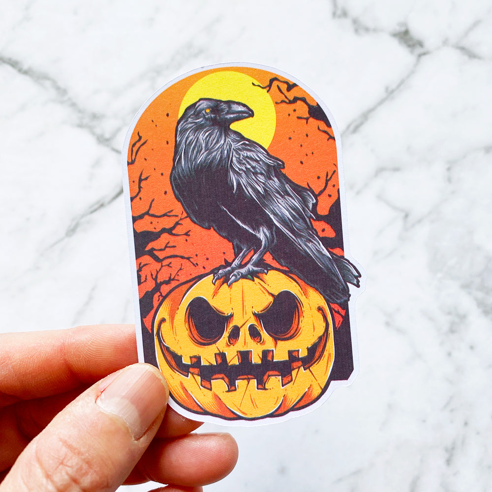 Halloween Crow Die Cut Stickers by Closet Planner Addict (DC-023)