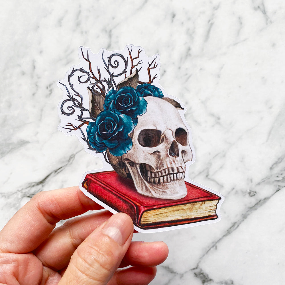 Gothic Skull Halloween Die Cut Sticker by Closet Planner Addict (DC-027)