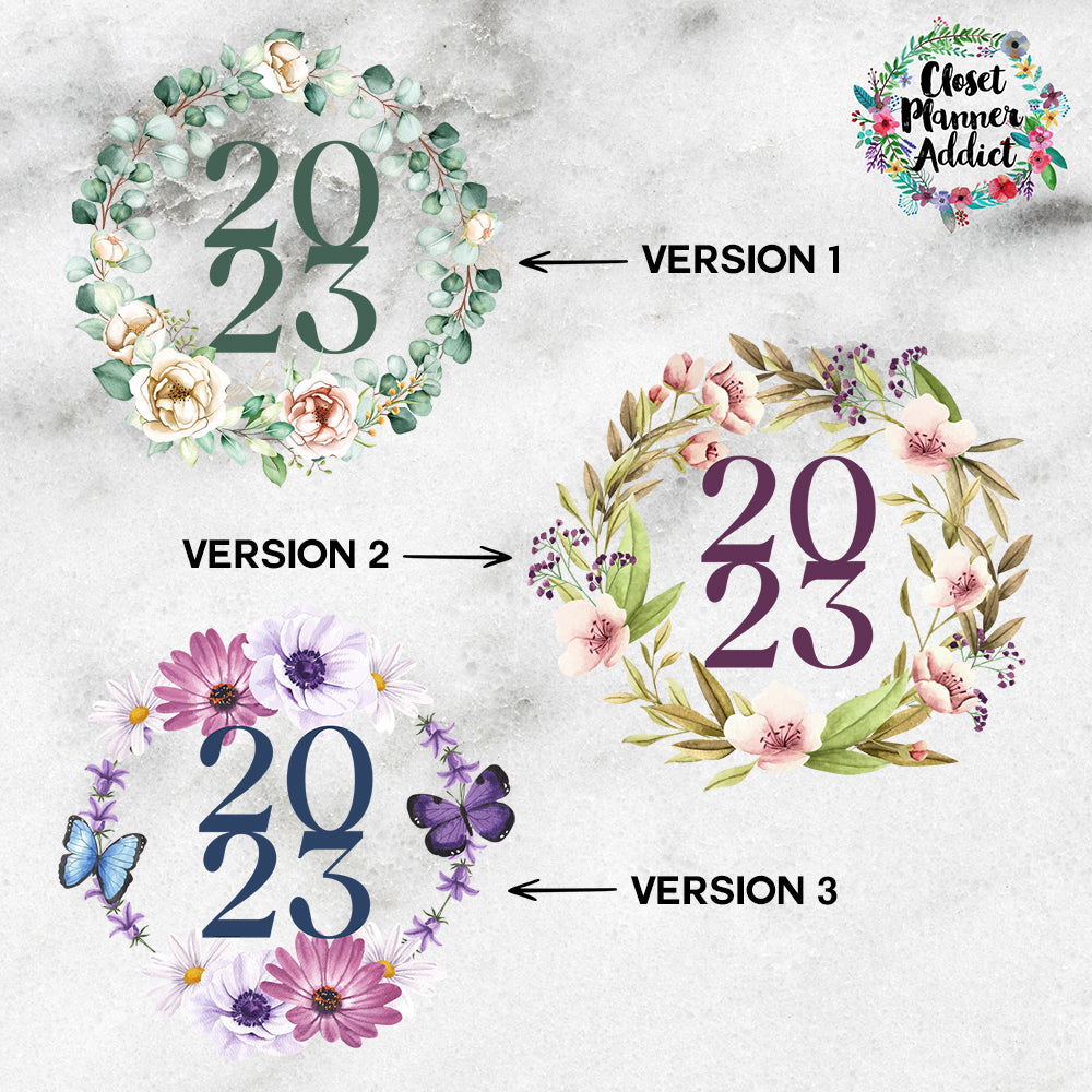 2023 Die Cut Stickers by Closet Planner Addict (DC-030)