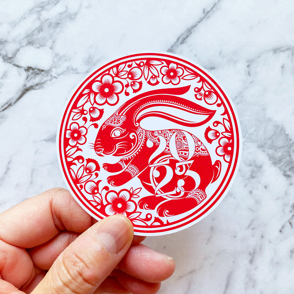 Chinese New Year Die Cut Sticker | Year of the Rabbit 2023 Die Cut Sticker (DC-031)